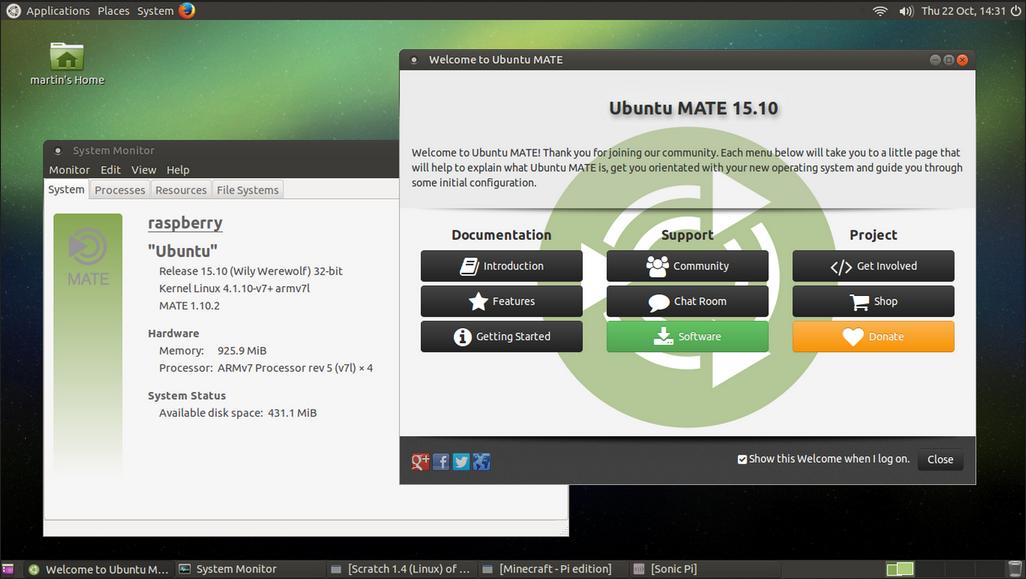 树莓派官方支持Ubuntu MATE LTS桌面系统